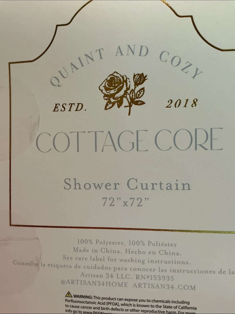 Cottage Core Floral Shower Curtain